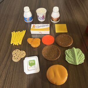 McDonald’s Play Food INCOMPLETE SET - Fries, Burger, Nuggets, Sweet N Sour, Milk